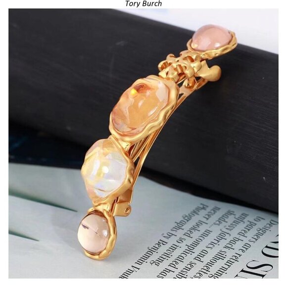 Tory Burch gold hair accessory hair clip - Picture 1 of 6